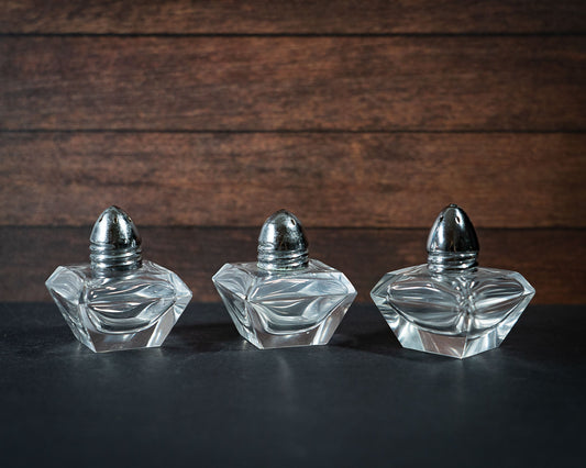 Small Square Salt Glass Shakers