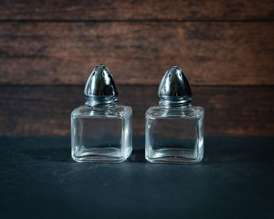 Mini Square Glass Salt Shakers