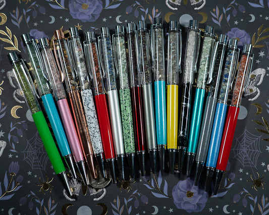 Handcrafted Gemstone Filled Pens